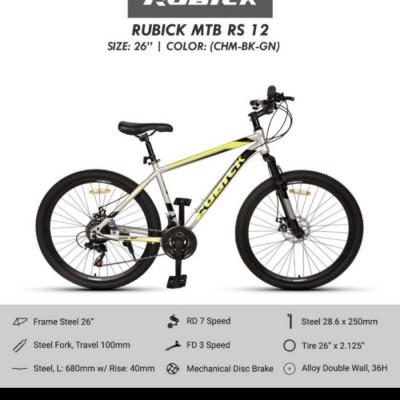 Sepeda Gunung MTB 26 Inch Rubick MTB RS 11 New 21 speed