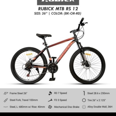 Sepeda Gunung MTB 26 Inch Rubick MTB RS 11 New 21 speed