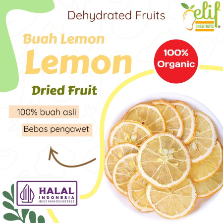 DRIED LEMON SLICE / BUAH LEMON IRIS KERING 50 GRAM - 25 gram