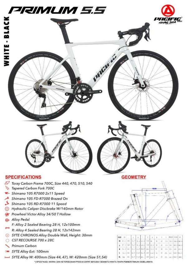 Sepeda Roadbike Pacific Primum 5.5