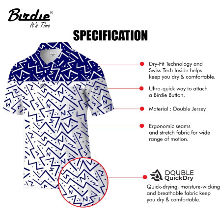 Baju Polo Shirt Golf Polyester Dry Fit CoolMax Birdie