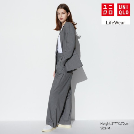 Uniqlo Celana Lebar Lipit 07 - 05 GRAY