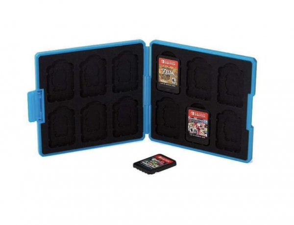 Zelda Hylian Crest Premium Game Card Case - Biru for Nintendo Switch