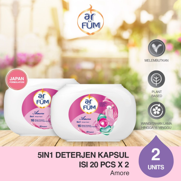 Ar FUM Deterjen Kapsul - Amore - Multipack isi 20 pcs x 2