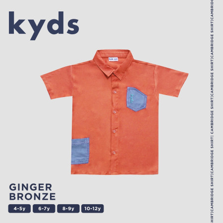 KYDS CAMBRIDGE SHIRT GINGER BRONZE (Kemeja Anak) - 4-5 Years