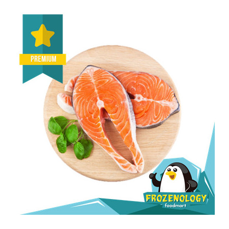 Ikan Salmon Steak Premium Round Fillet Best Quality Omega-3 EPA DHA - 200 gram