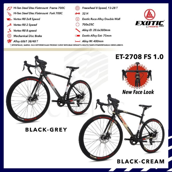 Sepeda Balap Roadbike Exotic 2708 - Cream