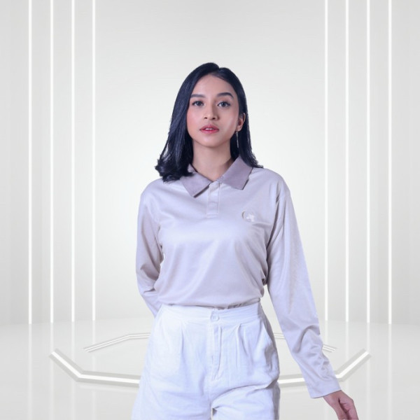 Women Long Sleeve Polo Shirt Wormhole