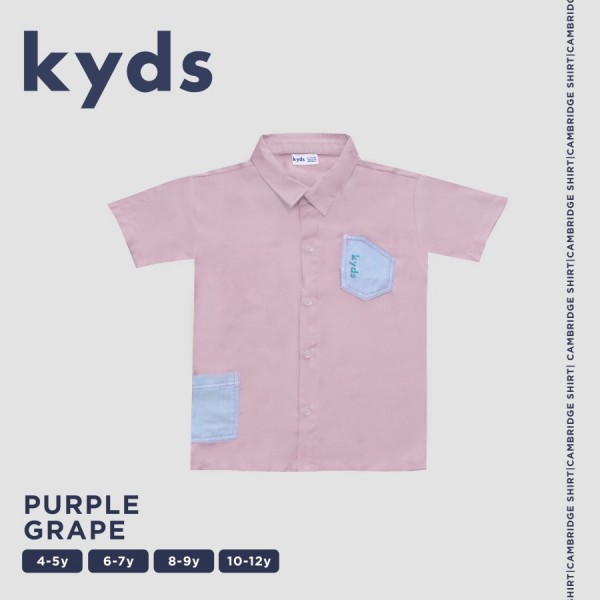 KYDS CAMBRIDGE SHIRT PURPLE GRAPE (Kemeja Anak) - 4-5 Years