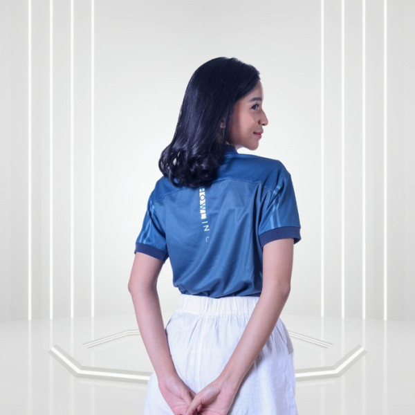 Women Premium Stripe Polo Shirt Wormhole