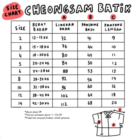 HEYTIMMY - Kemeja Cheongsam Batik Anak Laki Laki - Warna Biru Var 2 - CB 05, 2-3 tahun