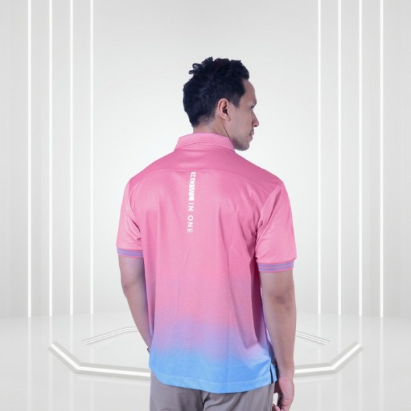Men Gradient Polo Shirt Wormhole