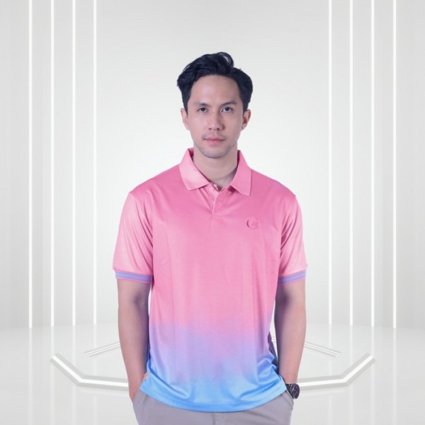 Men Gradient Polo Shirt Wormhole