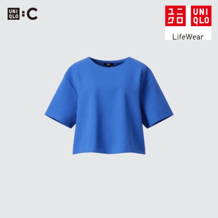 Uniqlo T-Shirt Jersey Kain Krep Lengan Pendek