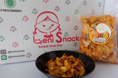 Keripik Singkong Teri Pedas
