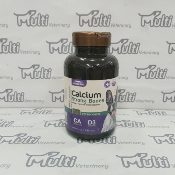 CALCIUM STRONG BONES 150gr KALSIUM VITAMIN D3 DOG VITAMIN ANJING 750pcs