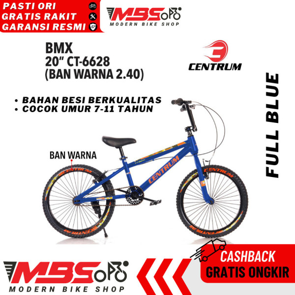 Sepeda ANAK BMX 20 INCH Centrum CT 6628-1 Ban 2.40 Murah by Pacific bi - BLACK BLUE