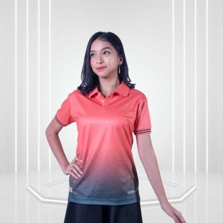 Women Gradient Polo Shirt Wormhole - Signature