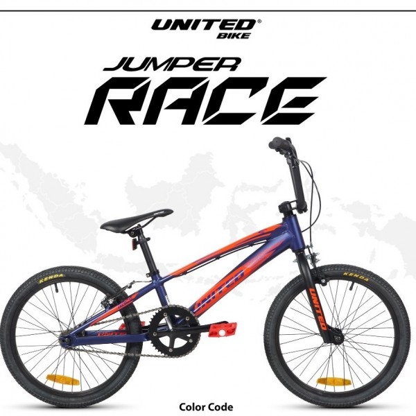 Sepeda BMX United 20 Jumper Race - Blue Black