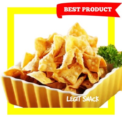 KERIPIK PANGSIT RASA BAWANG / KRIPIK KULIT PANGSIT