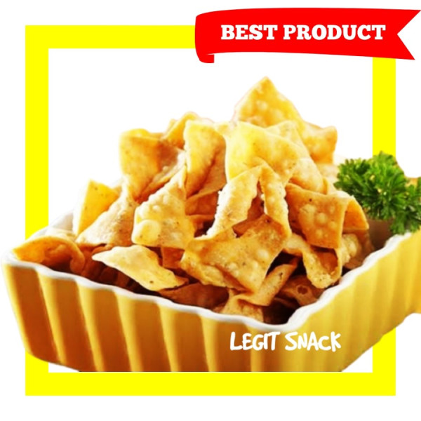 KERIPIK PANGSIT RASA BAWANG / KRIPIK KULIT PANGSIT