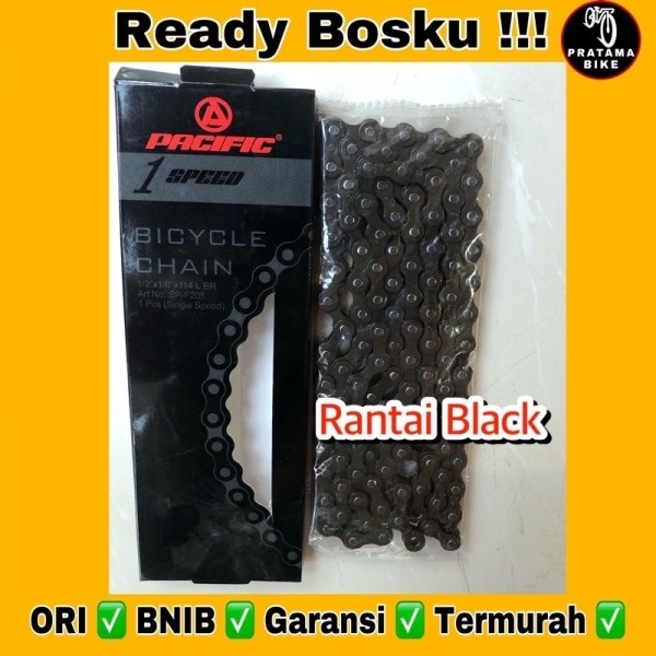 Rantai Rante Black HITAM Sepeda BMX CTB 1 Single Speed Pacific 114