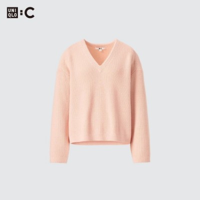 Uniqlo Sweater Pendek Kerah V Lengan Panjang