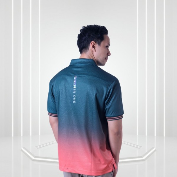 Men Gradient Polo Shirt Wormhole - Signature