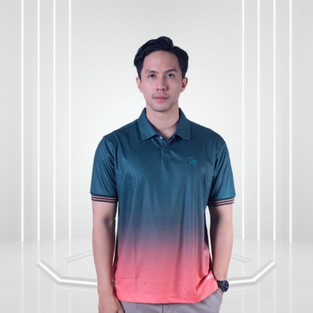 Men Gradient Polo Shirt Wormhole - Signature