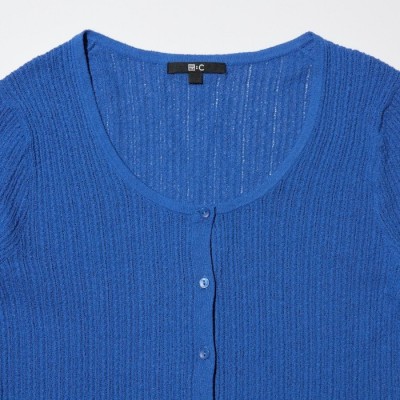 Uniqlo Kardigan Pendek Renda Kerah Bulat Lengan Panjang