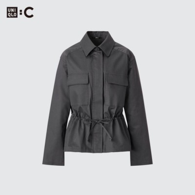 Uniqlo Jaket Serut Katun Blend