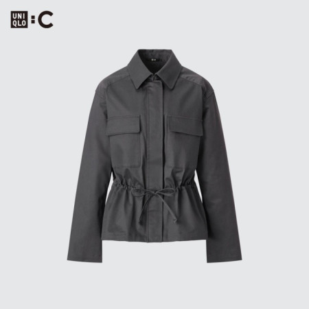 Uniqlo Jaket Serut Katun Blend