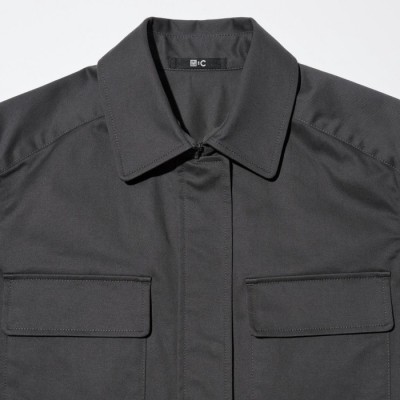 Uniqlo Jaket Serut Katun Blend