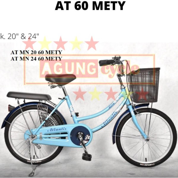 GRAB SEPEDA MINI DEWASA ATLANTIS OK METY 20 24 26 KERANJANG CITYBIKE - 20, Mety Merah