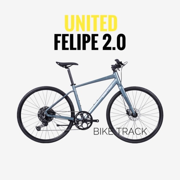 Sepeda Hybrid United Felipe 2.0 Shimano Deore - Grey Green, 46S