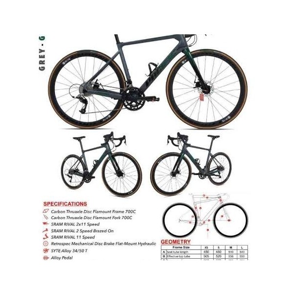 Pacific Spectre 6.0 Specter 6 Roadbike Carbon Sram Rival 2x11 speed