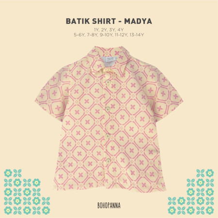 BOHOPANNA - BATIK SHIRT - BATIK - Atasan Batik Anak Laki-Laki - MADYA, 1Y