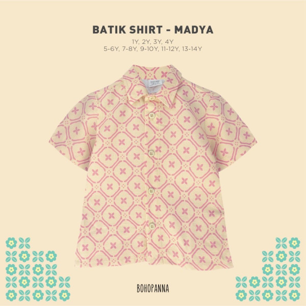 BOHOPANNA - BATIK SHIRT - BATIK - Atasan Batik Anak Laki-Laki - MADYA, 1Y