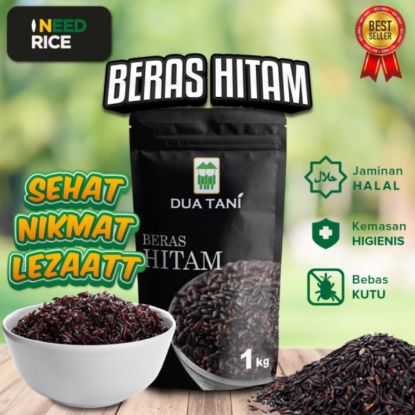 Beras Hitam Dua Tani 1kg