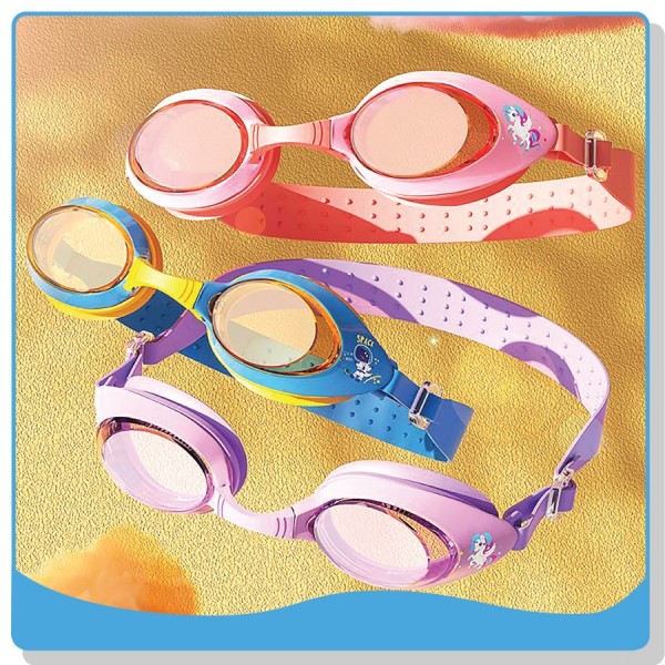 Kacamata Renang Anak Colore.in Swimming Character Anti Fog Silikon 626 - Pink