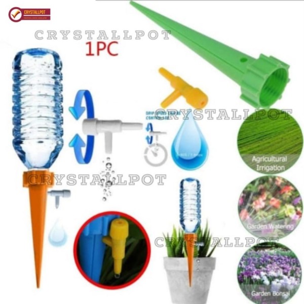 ALAT SIRAM TANAMAN OTOMATIS TETES BOTOL BEKAS TANCAP DRIP IRRIGASI 1ps - Hijau