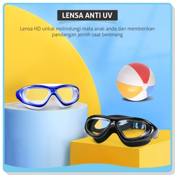Kacamata Renang Anak Hydrofobik Colore.in Anti Uap SIlikon Eartip 5021 - Purple