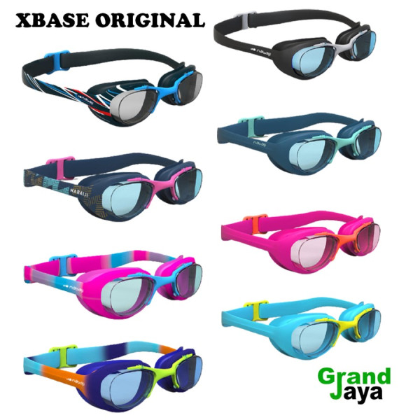 Kacamata Renang Anak Anti kabut XBASE Swimming Nabaiji not Speedo Pink - Grey 100