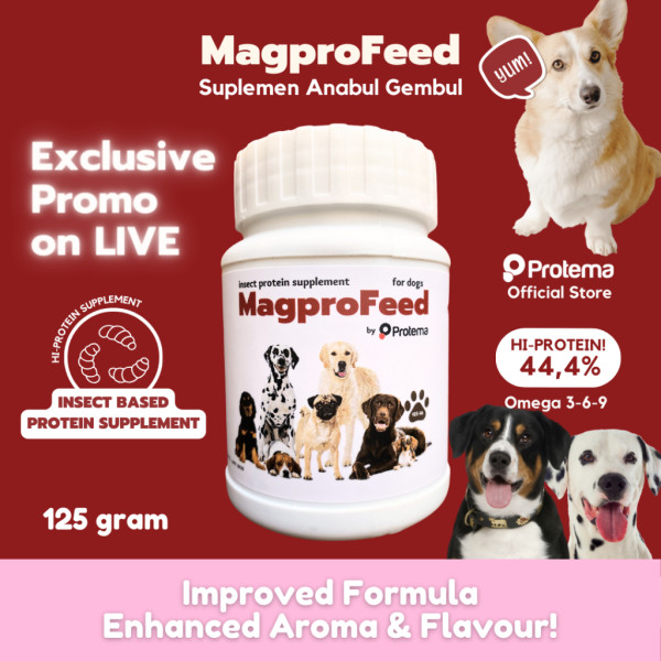 MAGPROFEED - VITAMIN SUPPLEMEN ANJING 125GR | PENGGEMBUL ANABUL, MENINGKATKAN SELERA MAKAN, MELEBATKAN BULU