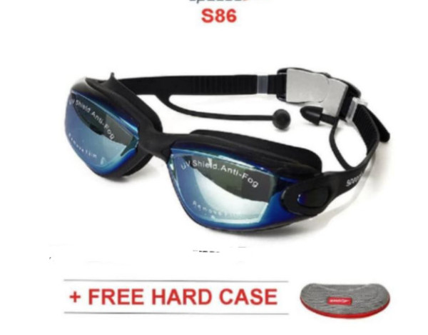 KACAMATA RENANG SPEEDO ANTIFOG DAN UV 866 - S866 KACA MIRROR KILAP - Merah