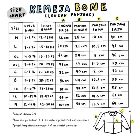 HEYTIMMY - Kemeja Polos Anak Laki Laki Lengan Panjang - Bone Monokrom - BLACK, 3-4 tahun