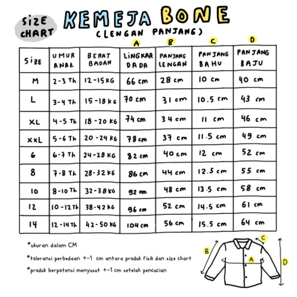 HEYTIMMY - Kemeja Polos Anak Laki Laki Lengan Panjang - Bone Monokrom - BLACK, 3-4 tahun