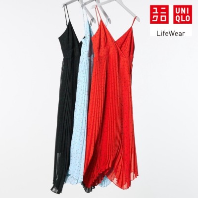 Uniqlo Gaun Kamisol Lipit (Polkadot)