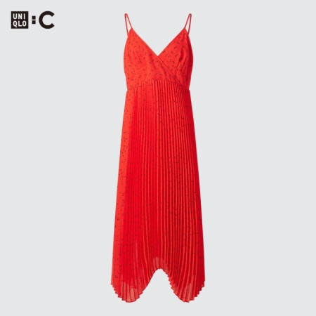 Uniqlo Gaun Kamisol Lipit (Polkadot)