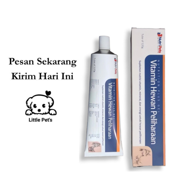 NUTRI PETS - Nutrition Plus Gel Vitamin Kucing Anjing Penambah Nafsu Makan 120Gram